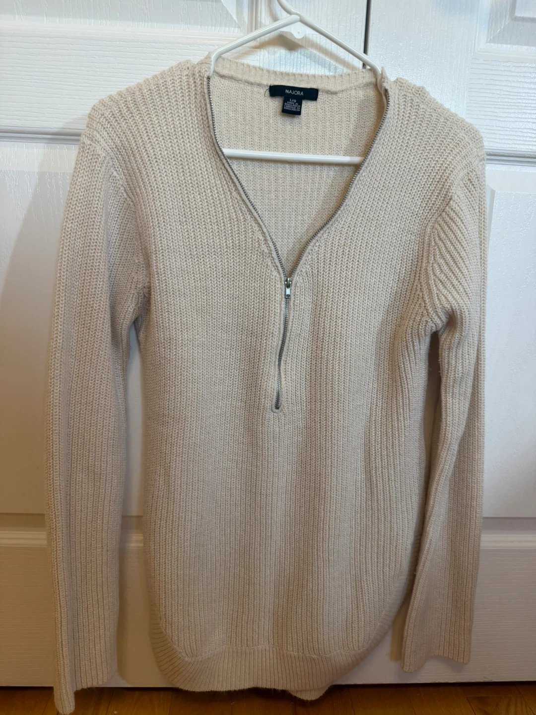 Majora Cream Half-Zip Sweater