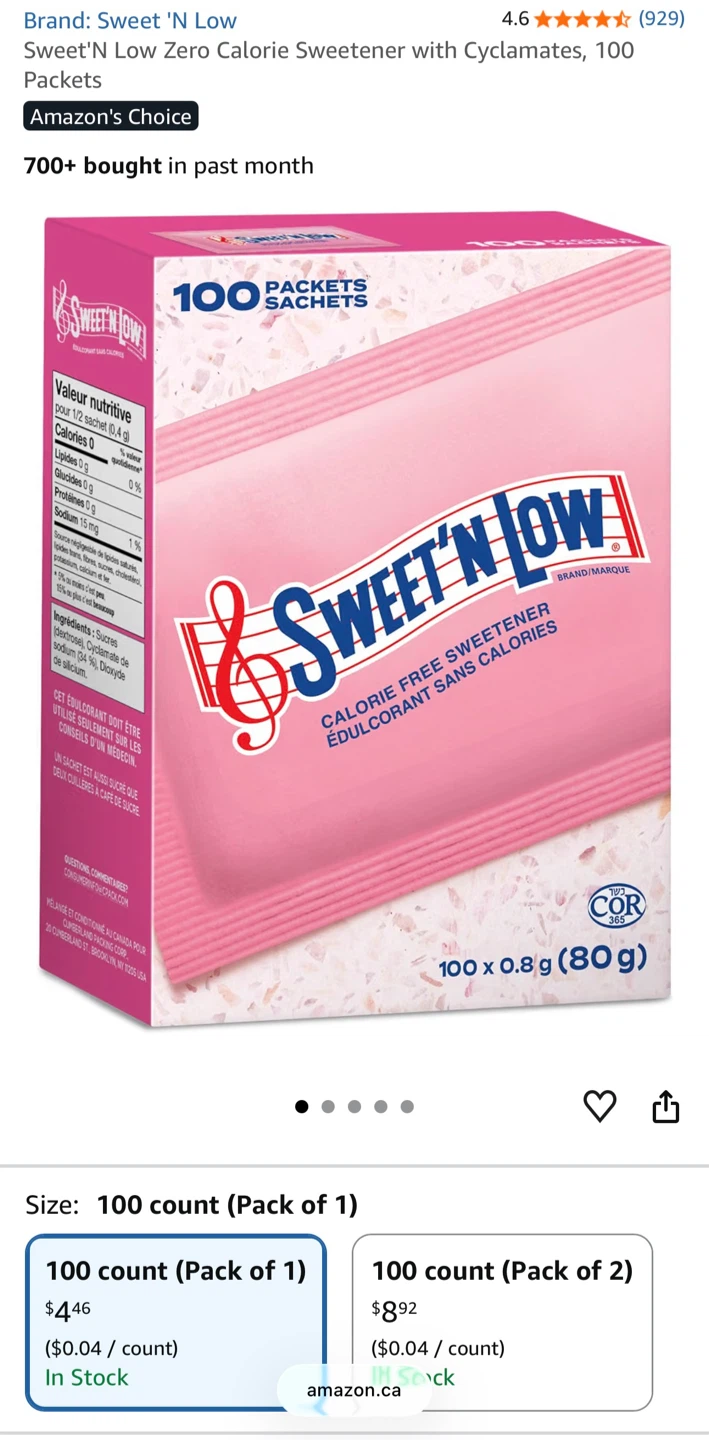 Sweet'N Low Sweetener 100 Packets - photo 2