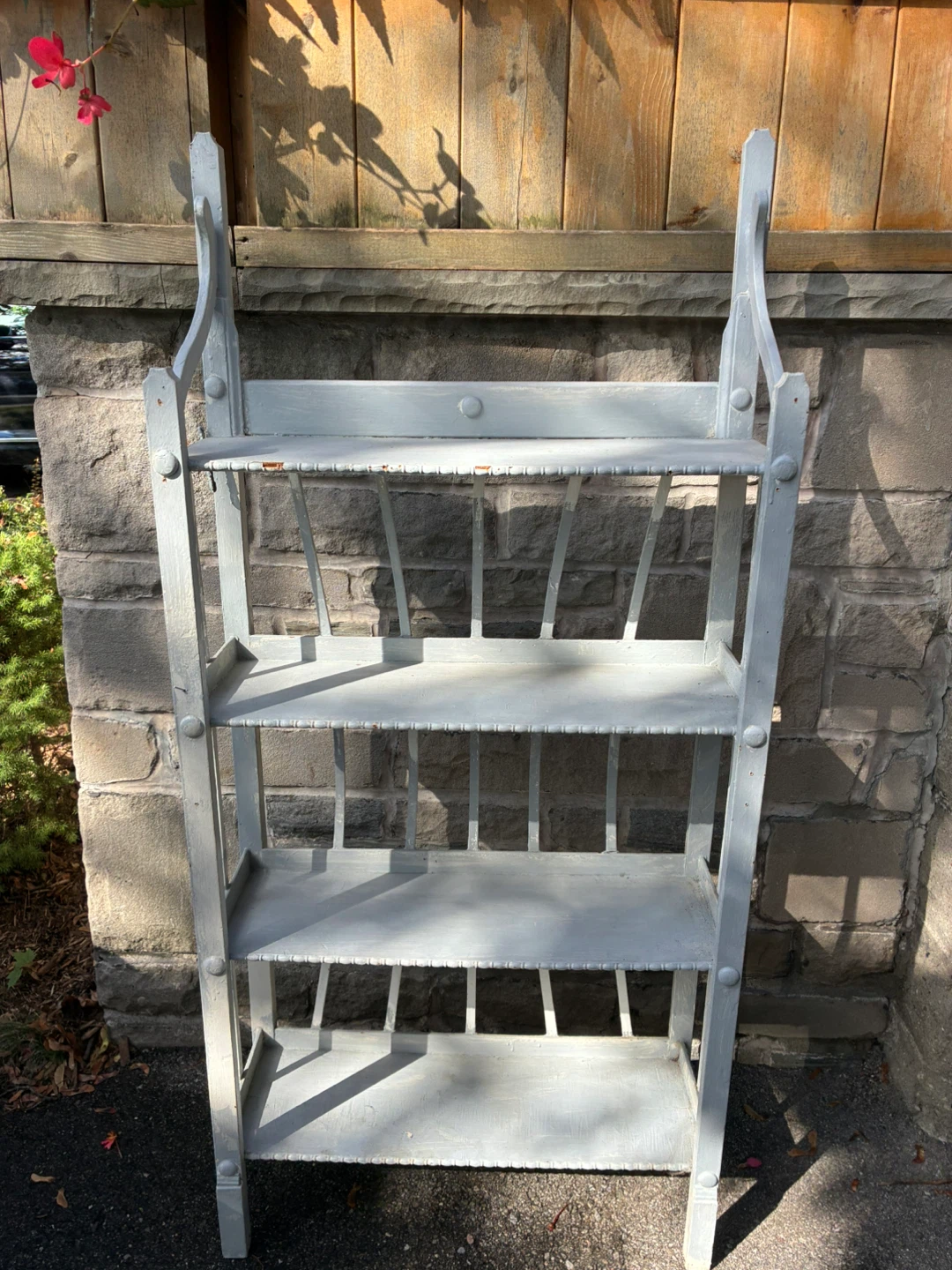 Vintage narrow bookcase Rustic 4-Shelf Plant Stand – Apt Condo