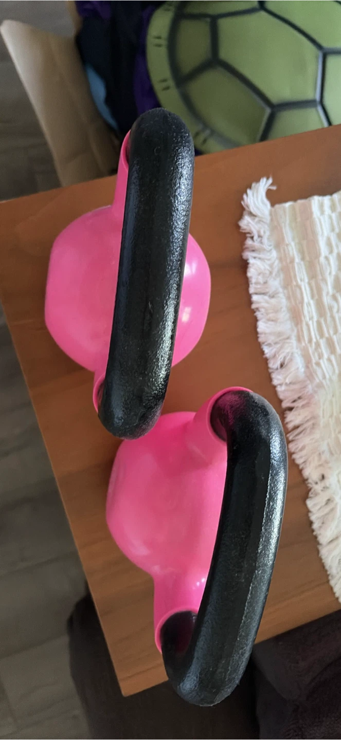 Pair of Amazon Basics 15 lb Kettlebells - photo 4