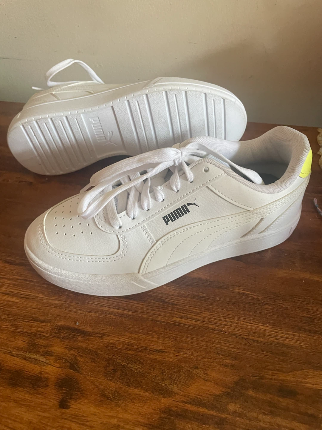 Puma White Sneakers with Yellow Accent - photo 2