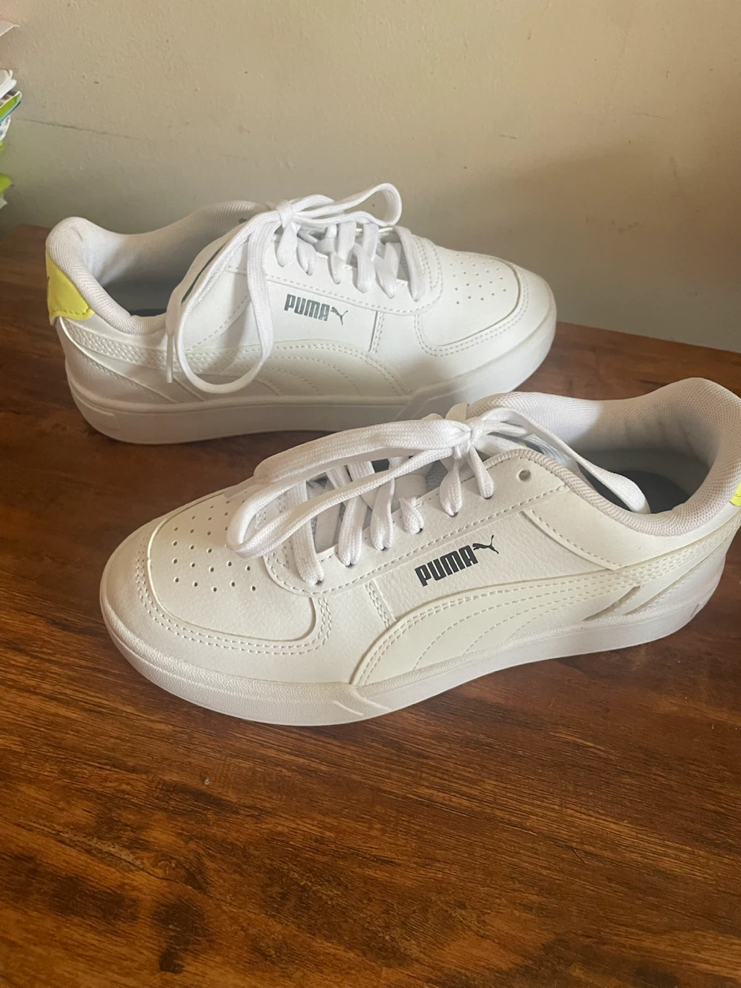 Puma White Sneakers with Yellow Accent - photo 3