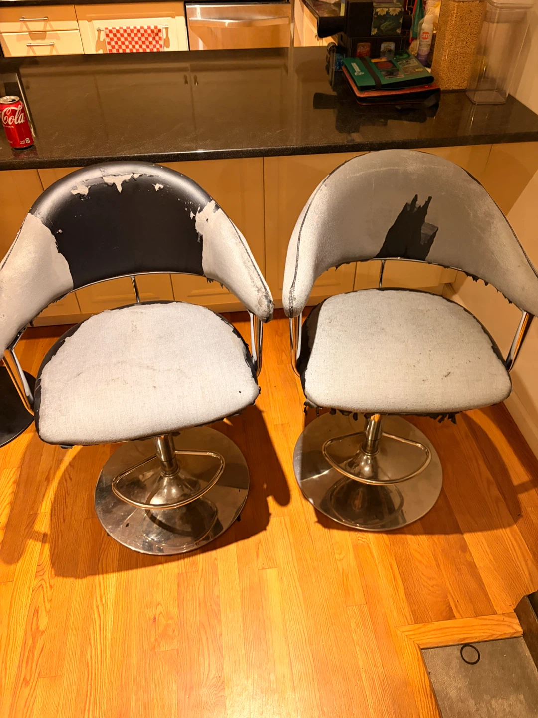 Set of Four Swivel Bar Stools