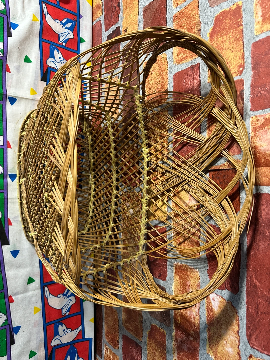 Vintage Woven Wicker Magazine Rack - photo 2
