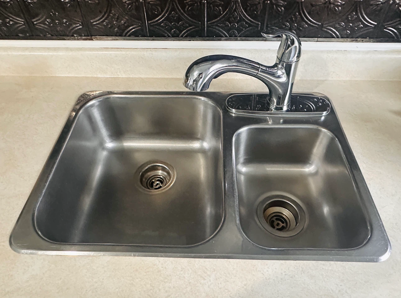 Double Bowl Stainless Steel Kitchen Sink with Faucet - photo 2