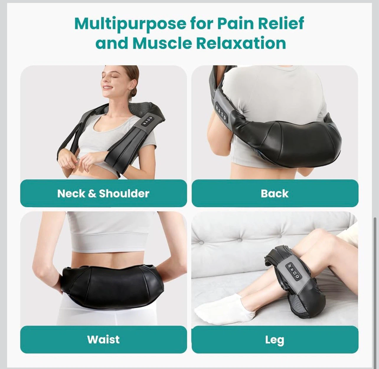 Nekteck Shiatsu Neck and Back Massager - photo 4