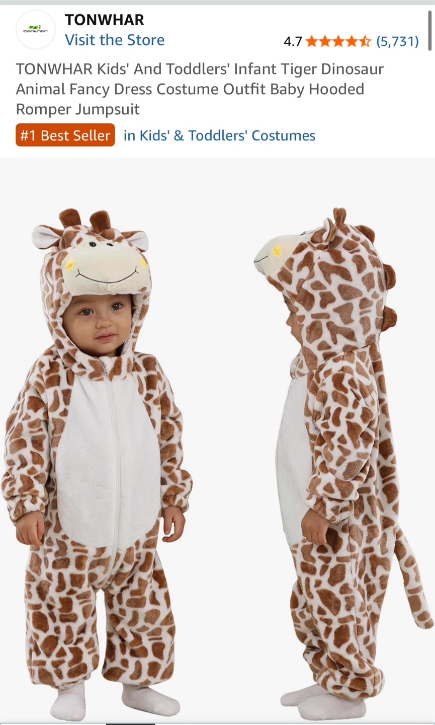 Giraffe Hooded Halloween Costume - photo 5