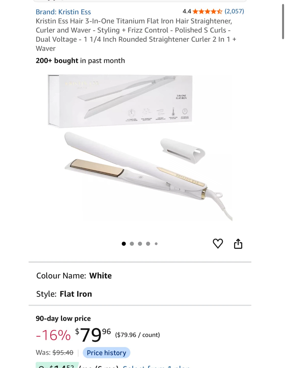 Kristin Ess 3-In-One Titanium Flat Iron