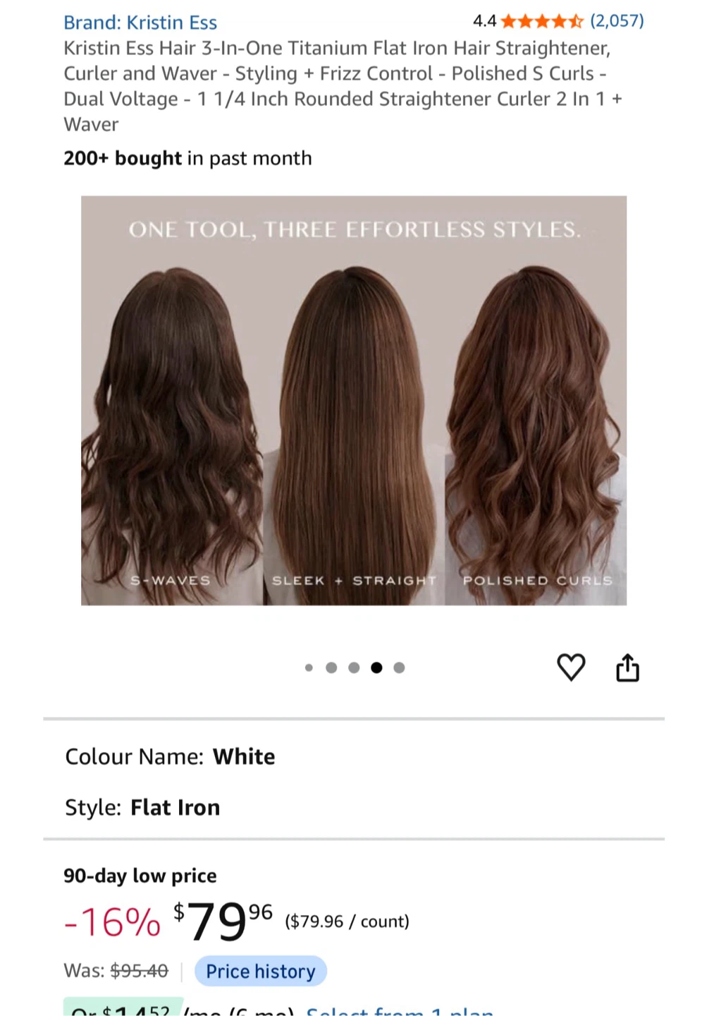 Kristin Ess 3-In-One Titanium Flat Iron - photo 2