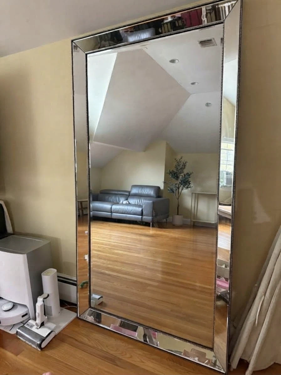 Large Beveled Frame Floor Mirror