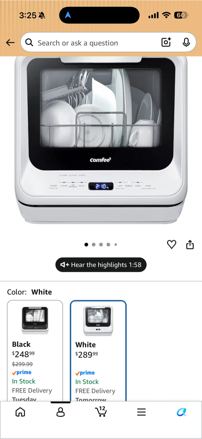 Comfee Countertop Dishwasher - photo 2