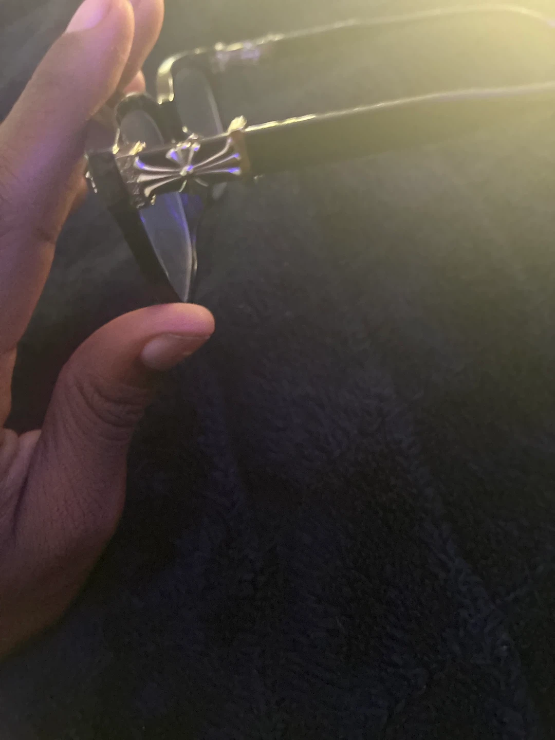 Chrome Hearts Style Black Glasses