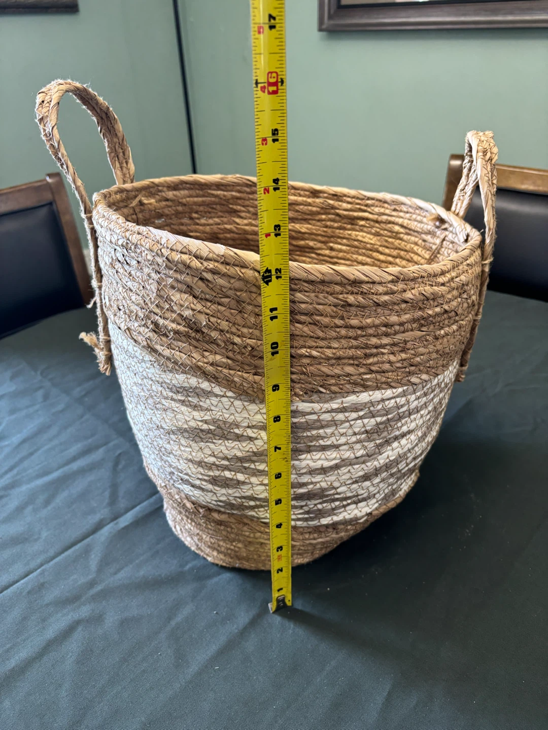 Woven storage basket with handles - photo 2