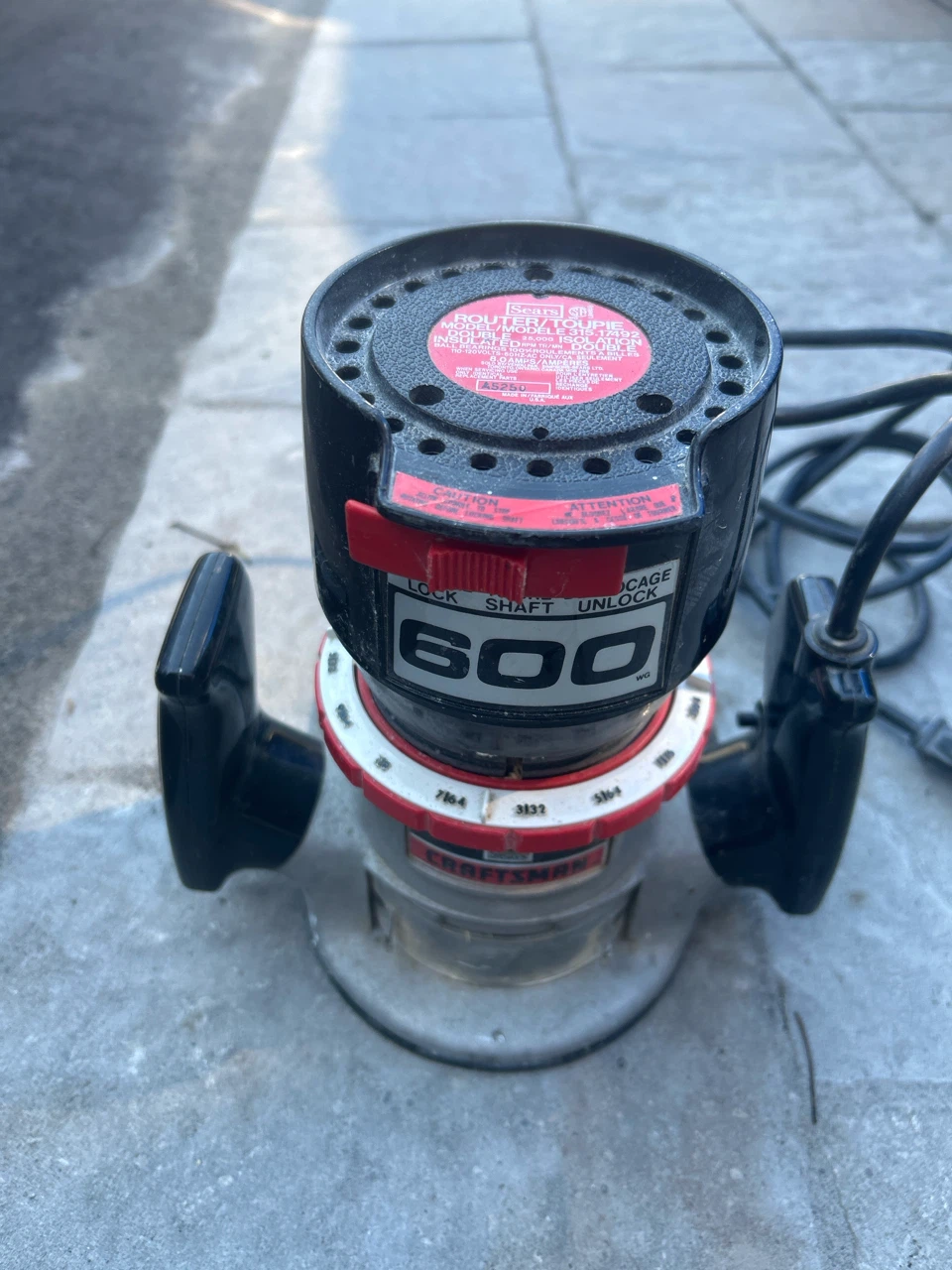 Craftsman 600 Router Model 315.17492