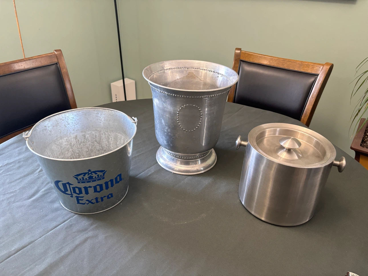 Set of 3 Metal Ice Buckets