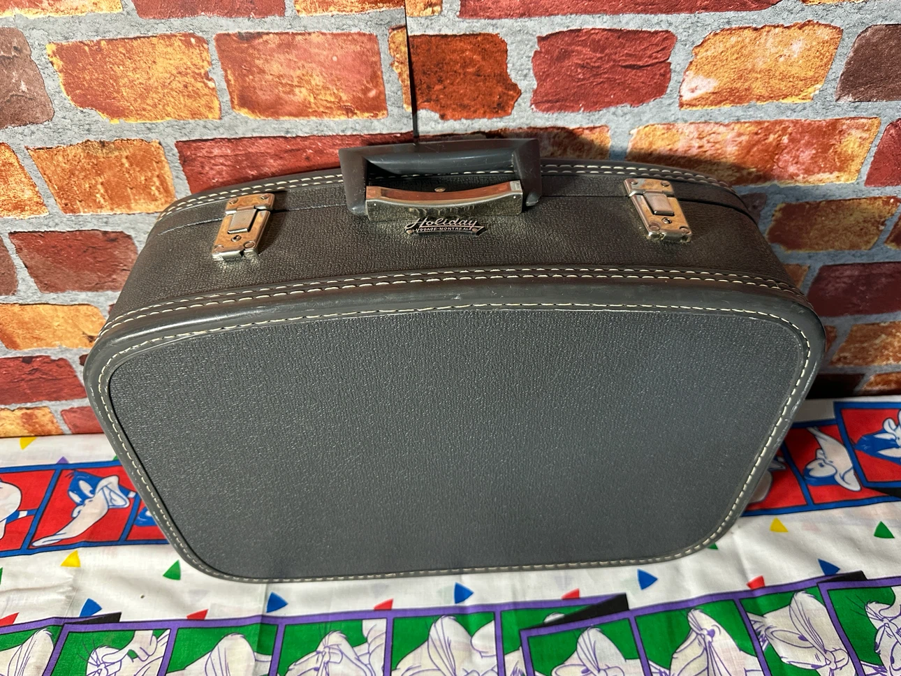 Vintage Holiday Luggage Montreal Suitcase