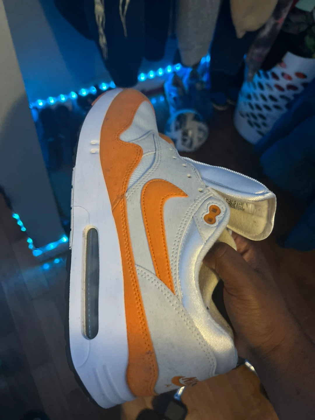 Nike Air Max 1 Golf Shoes Orange White Size 12 - photo 2