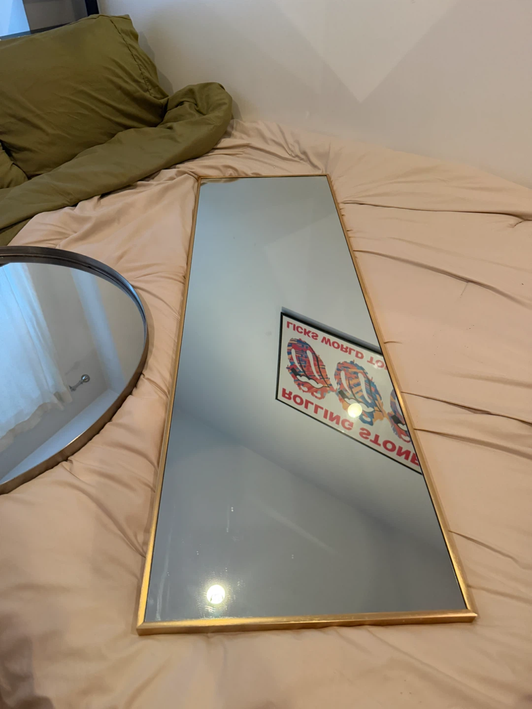 Gold Rectangular Wall Mirror