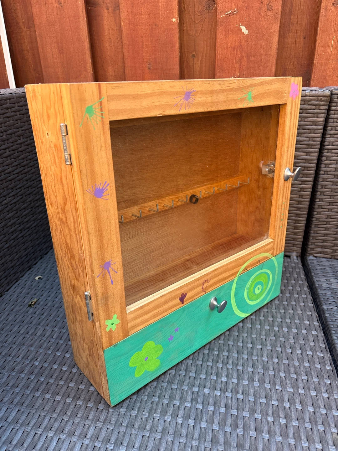 Wooden Wall-Mounted Key Cabinet