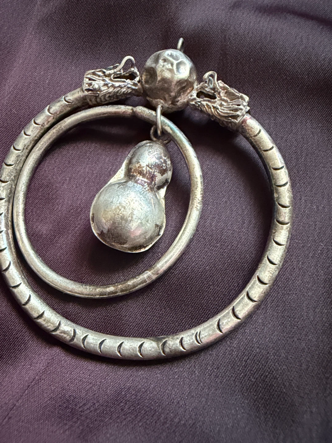 4 Vintage Chinese Silver Bangles - photo 3