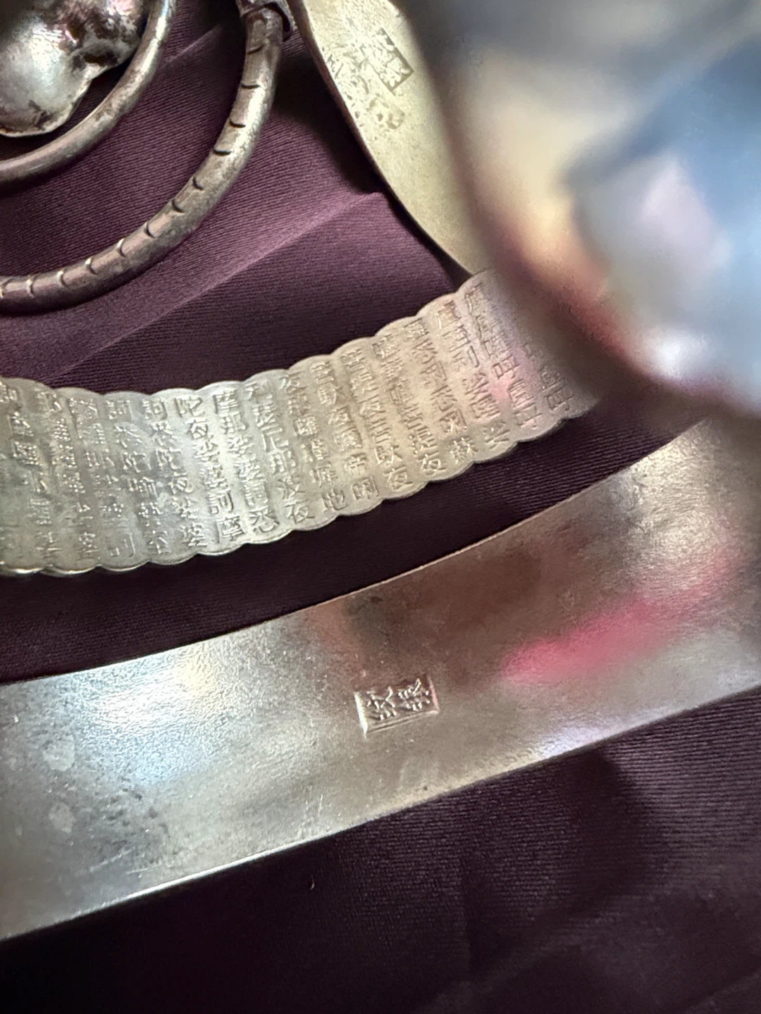 4 Vintage Chinese Silver Bangles - photo 5