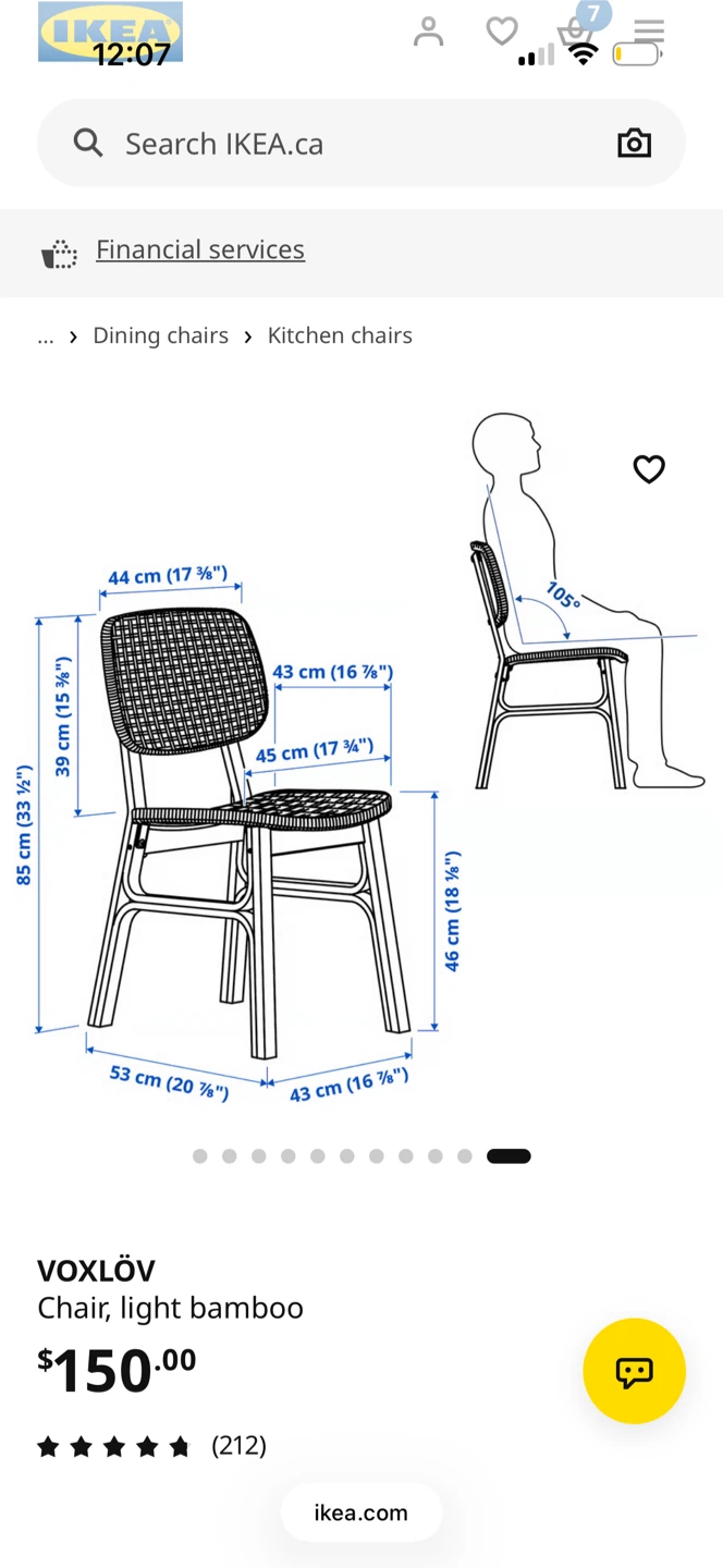 4 Ikea VOXLOV bamboo dining chairs - photo 3