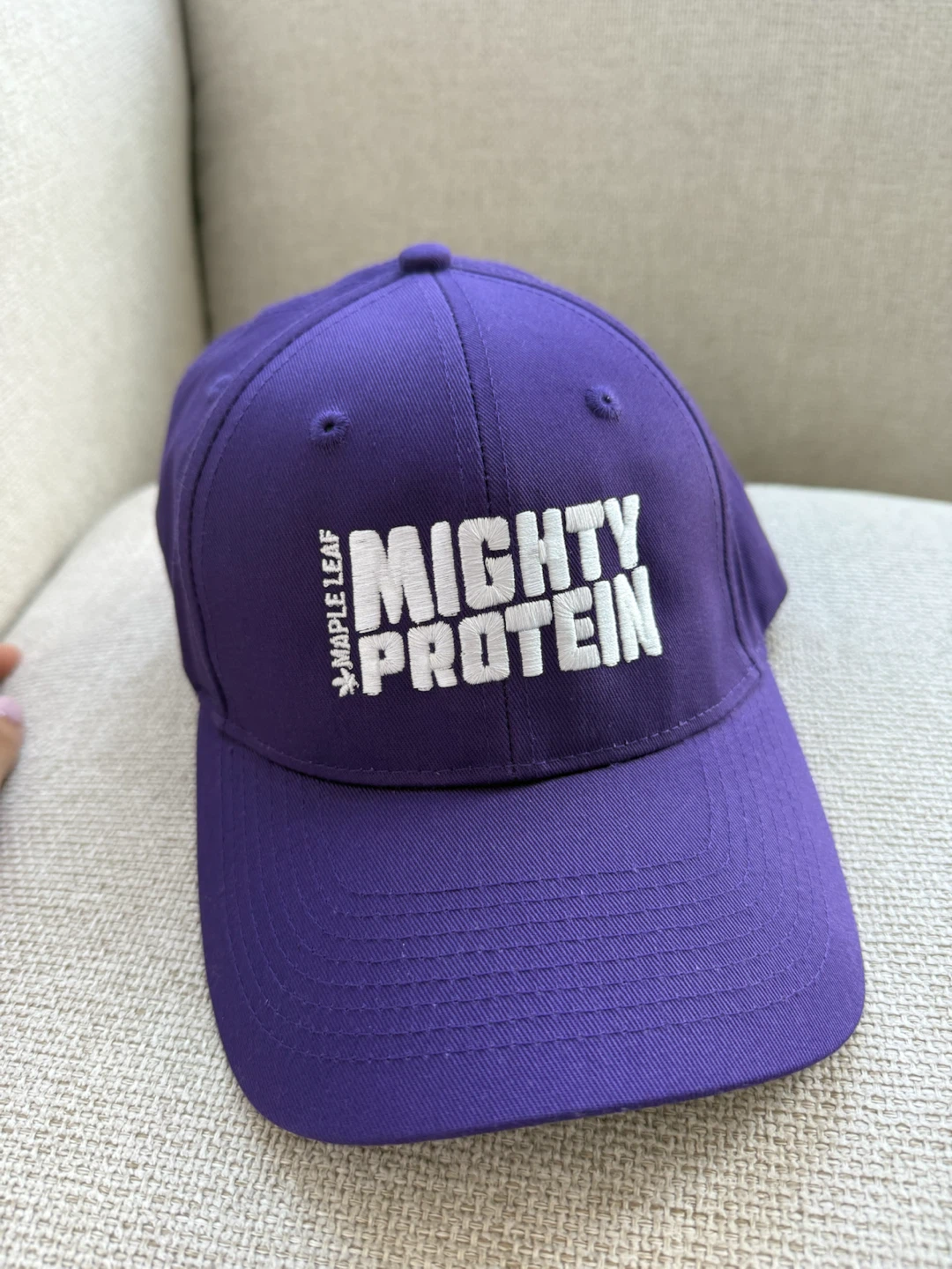 Maple Leaf Mighty Protein Purple Baseball Cap