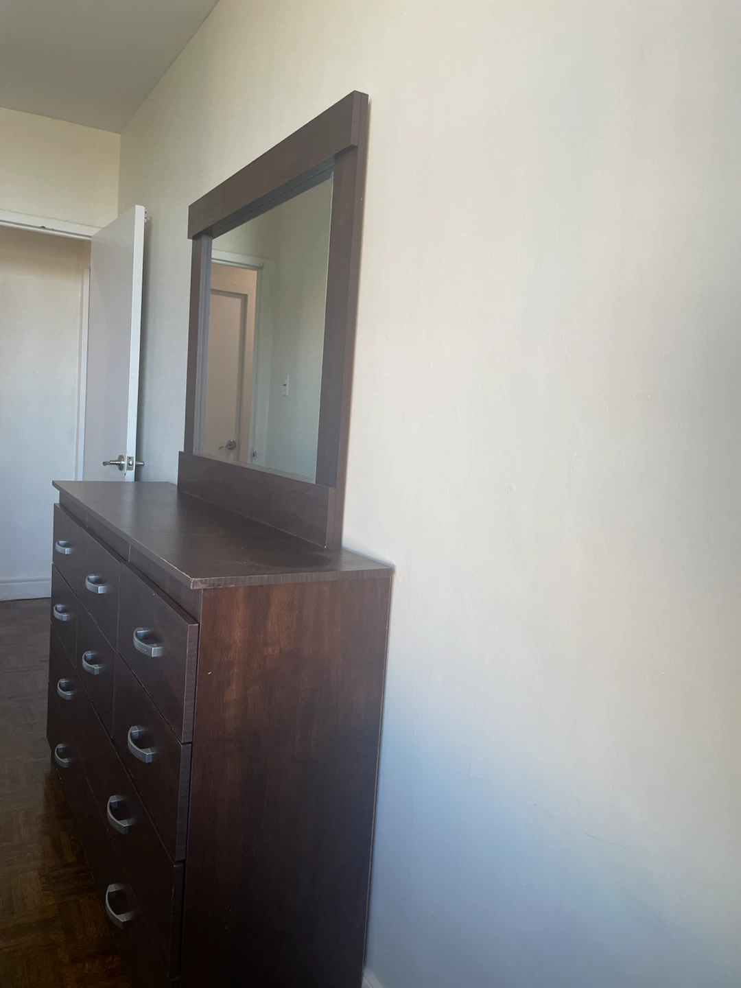 Dark Brown Dresser with Mirror - photo 2