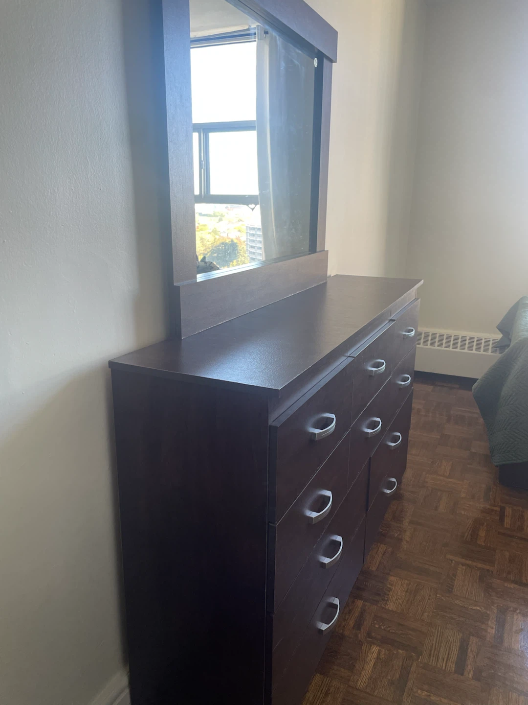 Dark Brown Dresser with Mirror - photo 3