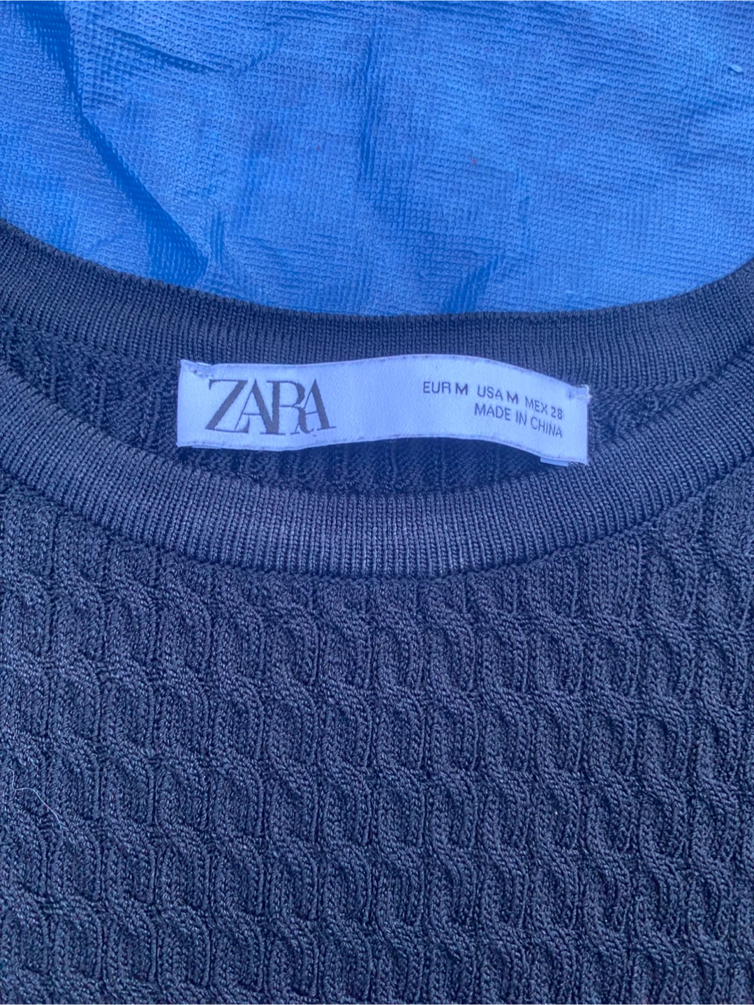 Zara Black Knit Sweater with Pearl Details - photo 4