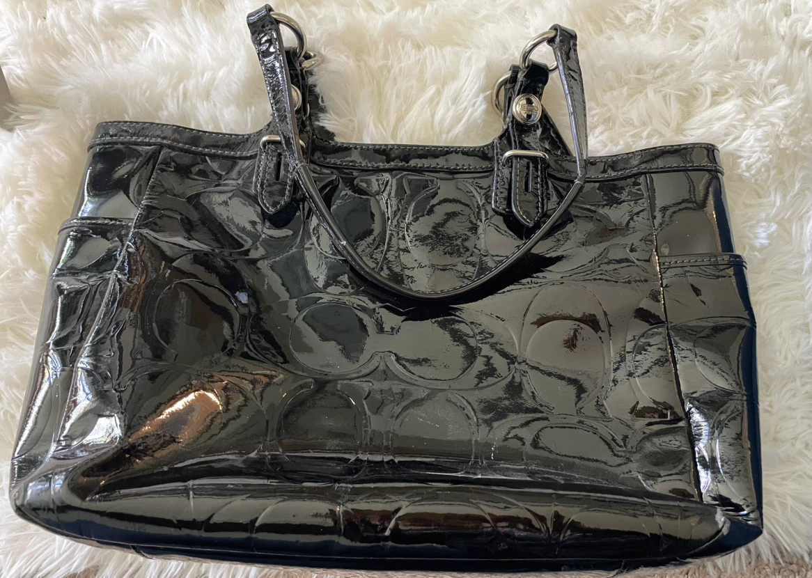Black Coach Patent Leather Tote - photo 2