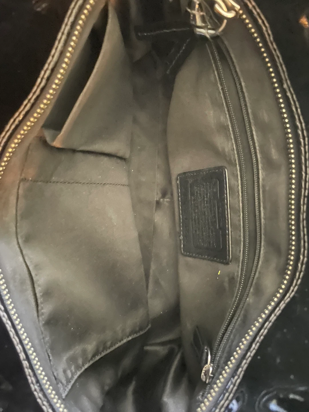 Black Coach Patent Leather Tote - photo 3