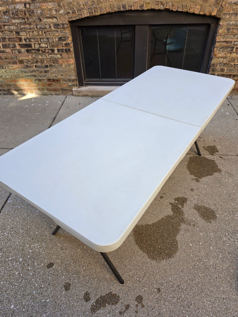 White Folding Utility Table