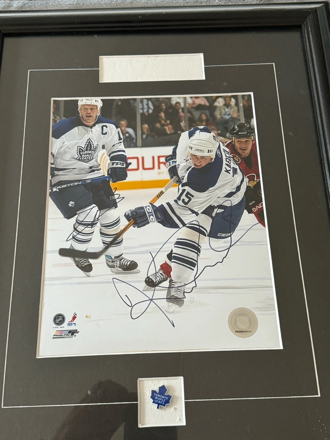 Tomas Kaberle Signed Maple Leafs Photo