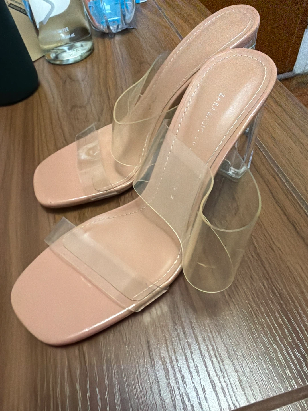 Zara Basic Collection Clear Heel Mules