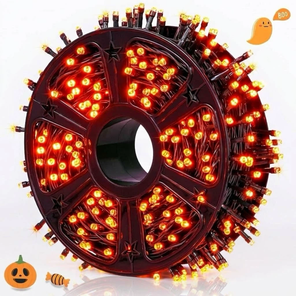 JMEXSUSS 500 LED Orange Halloween Lights - BNIB
