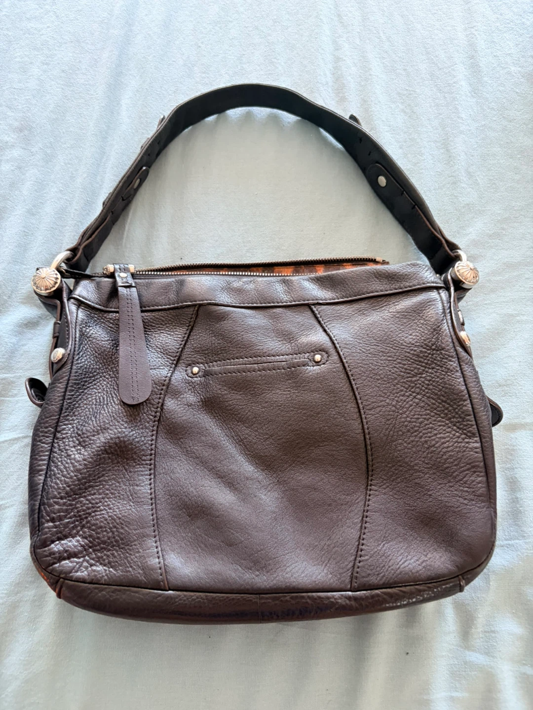 B. Makowsky Genuine black Leather Shoulder Bag