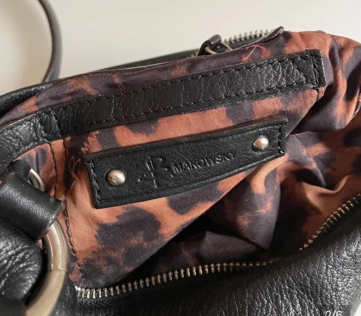 B. Makowsky Genuine black Leather Shoulder Bag - photo 3
