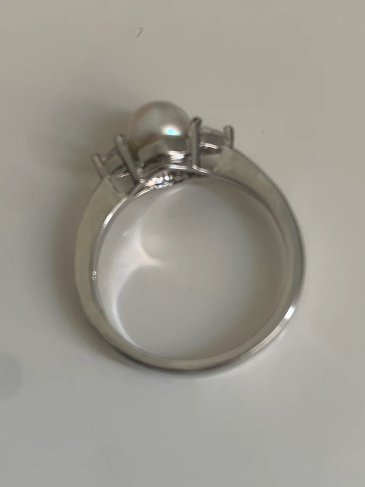 Silver Pearl Necklace & Ring Set - photo 4