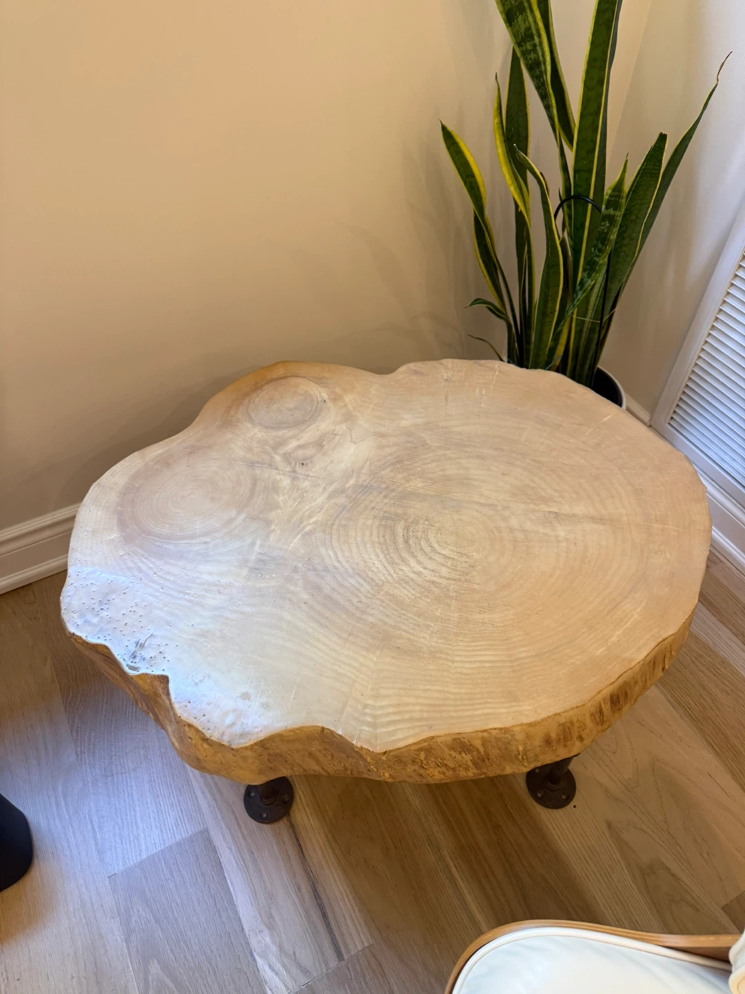 Live Edge Wood Slab Side Table - photo 2