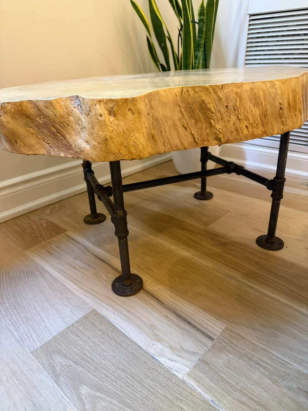 Live Edge Wood Slab Side Table - photo 3