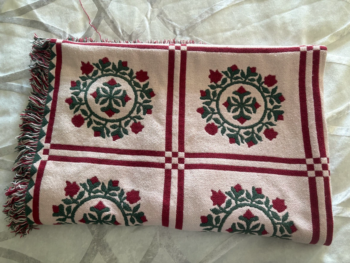 Vintage: Reversible - Christmas Pattern Knit Throw Blanket - photo 5