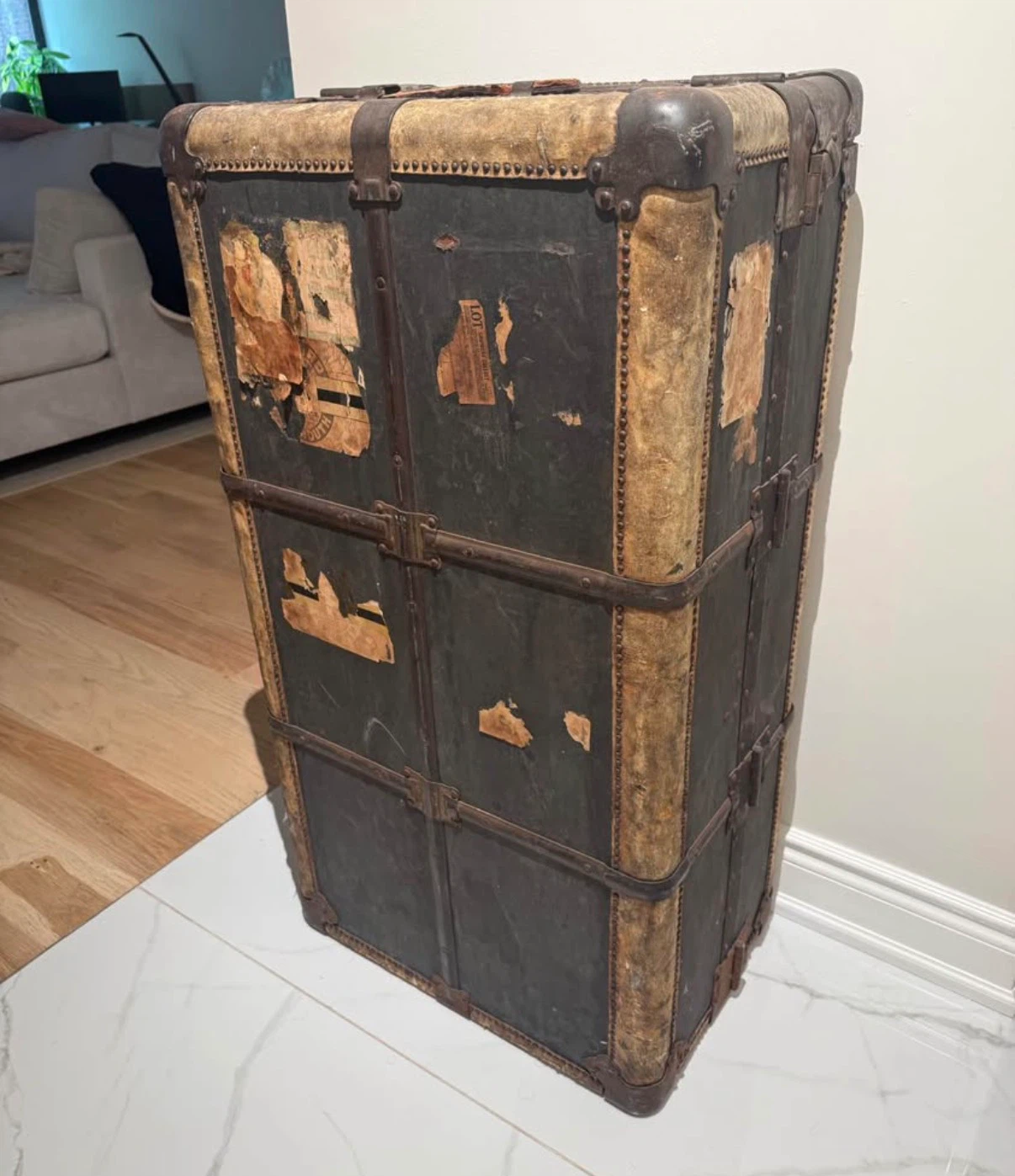 Vintage Steamer Wardrobe Trunk