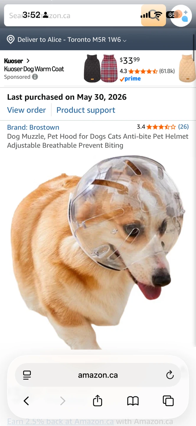 Brostown Anti-Bite Pet Helmet
