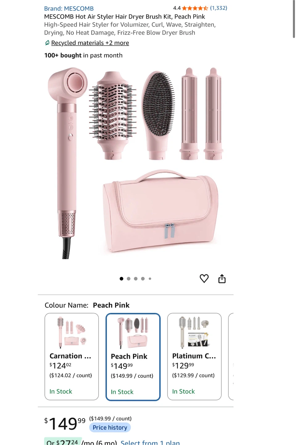 MESCOMB 5-in-1 High-Speed Hair Dryer Brush