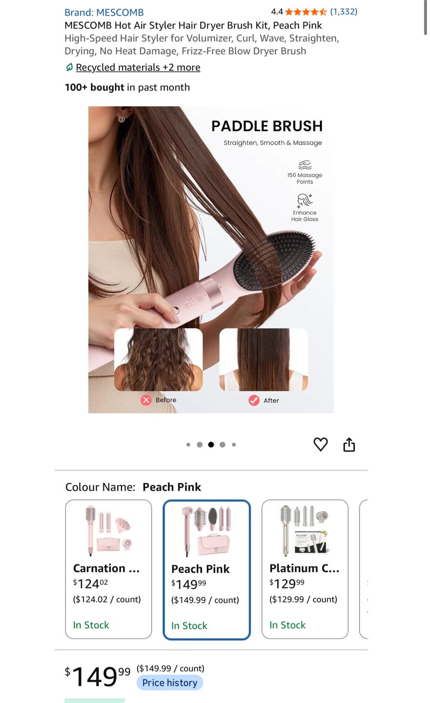 MESCOMB 5-in-1 High-Speed Hair Dryer Brush - photo 2