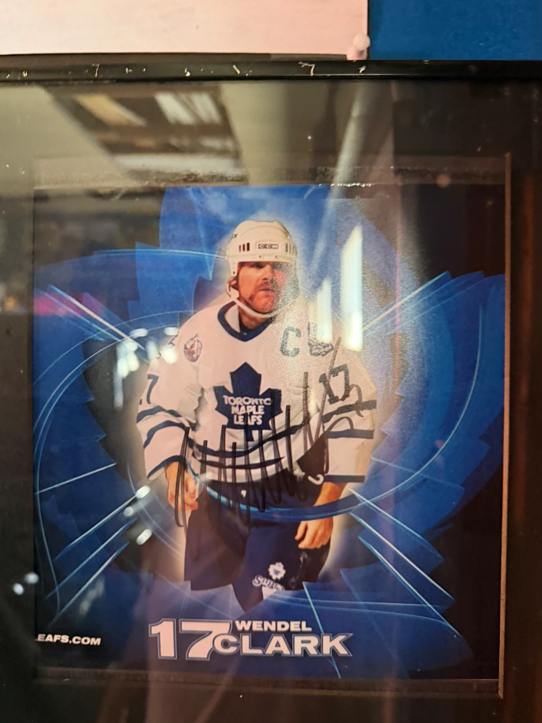 Framed Wendel Clark Toronto Maple Leafs Autograph