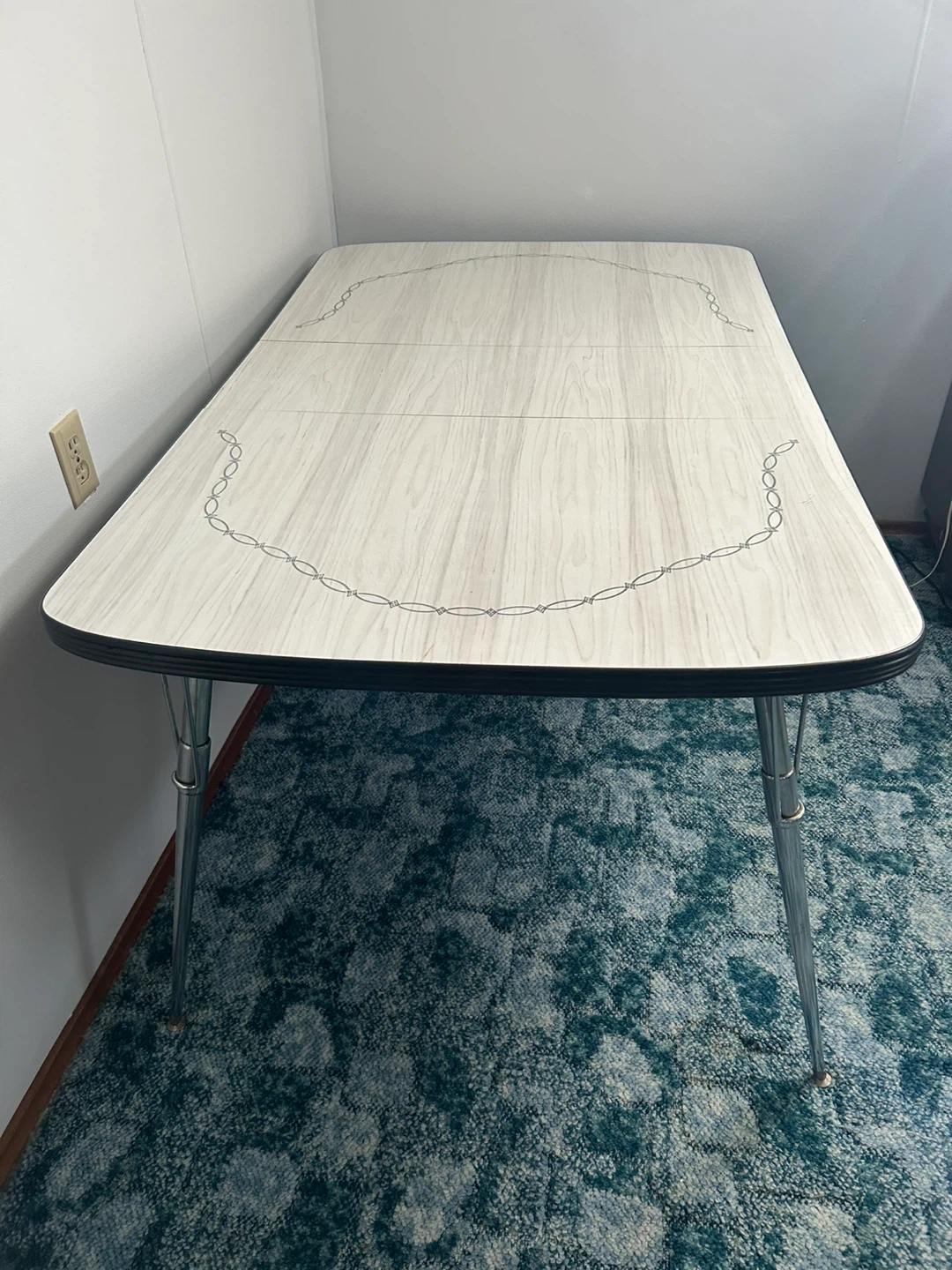Vintage Mid-Century Chrome Dining Table