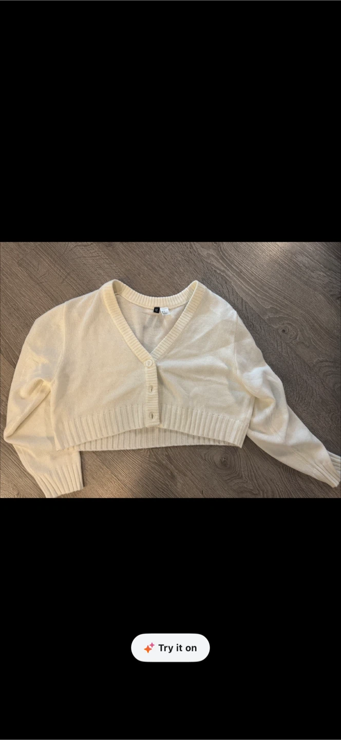 H&M White Cropped Cardigan -MEDIUM - photo 2
