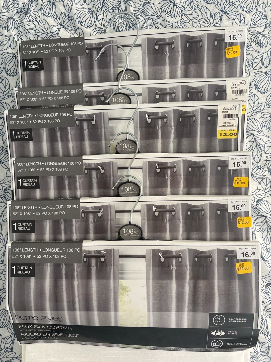 6 Home Styles Faux Silk Curtains - photo 3